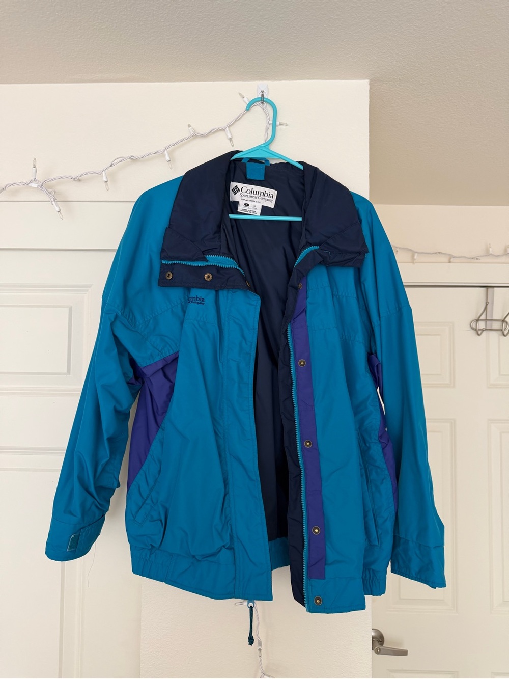 Vintage Columbia Teal Windbreaker